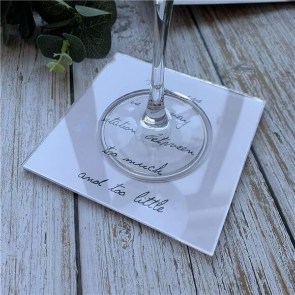 Set of 6 clear acrylic drink coasters with insert for cocktail napkins table dec - Picture 6 of 8